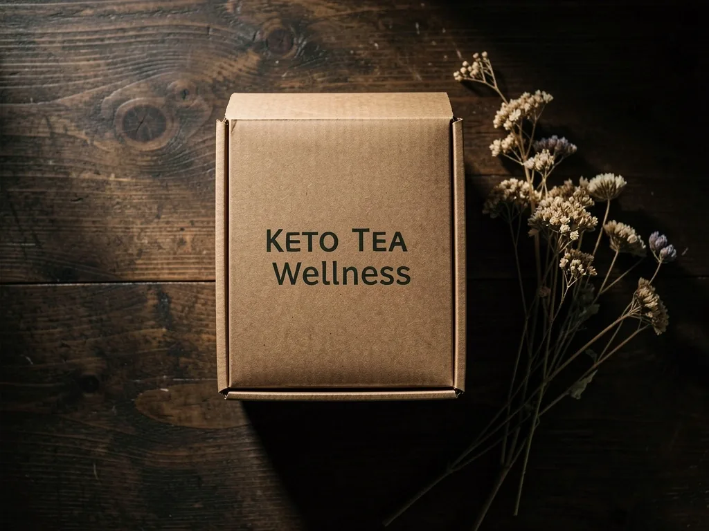 Confezione di Good Body Tea su superficie scura