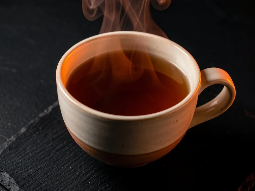 Tazza di tè Good Body senza dolcificanti su superficie in ardesia