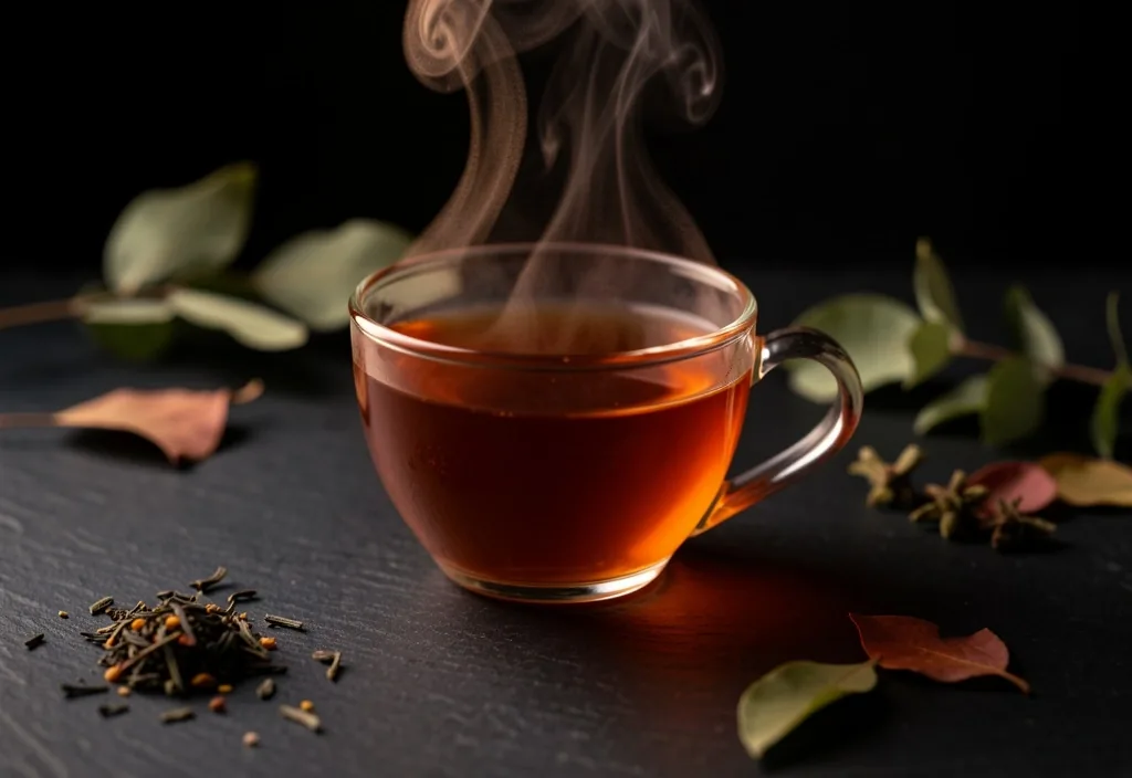 Tazza di tè Good Body Tea in infusione con vapore